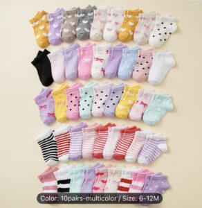 10 pairs of socks